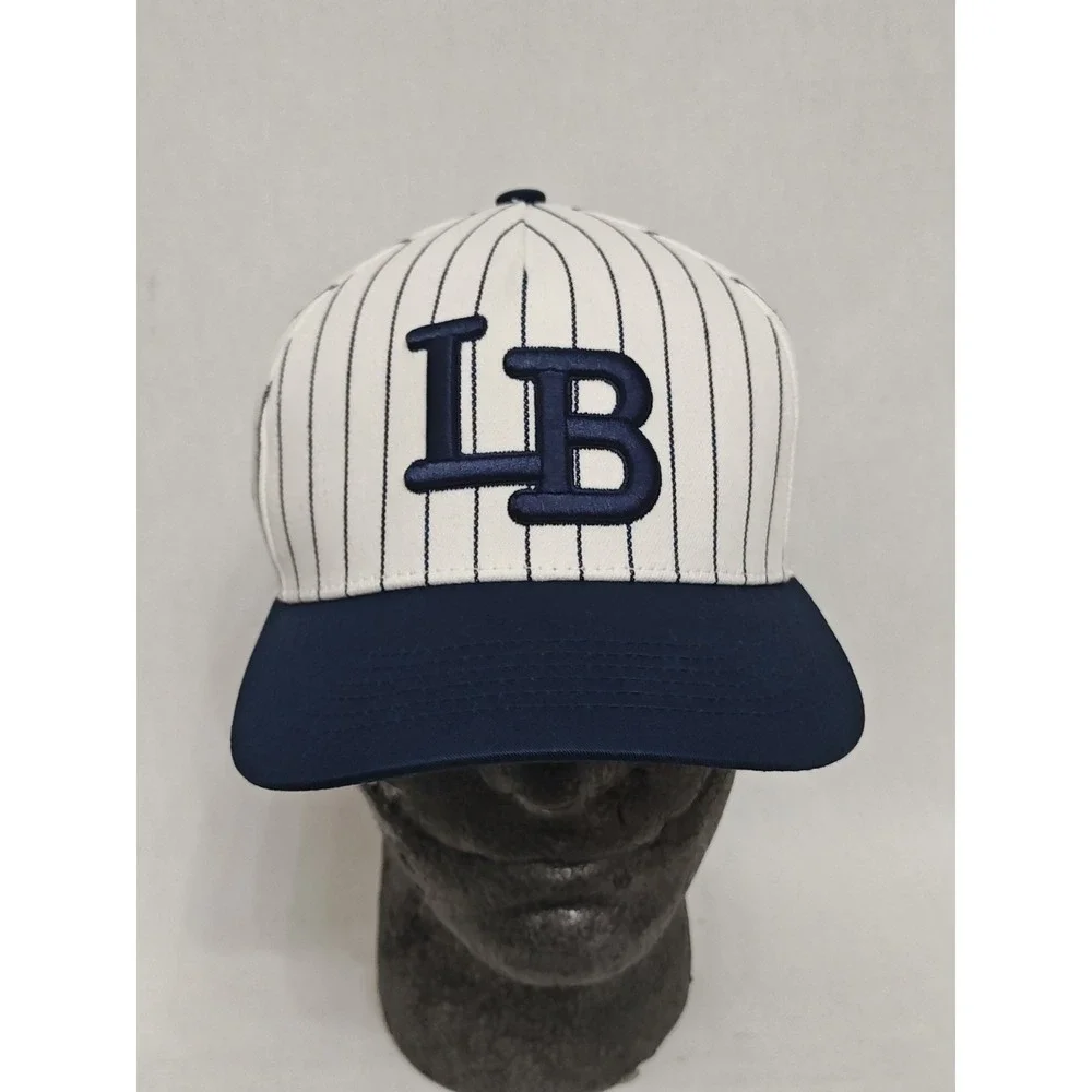 New! Lucky Brand Snapback Hat Cap‎ Navy Pinstripe Baseball Adjustable Men's NWOT